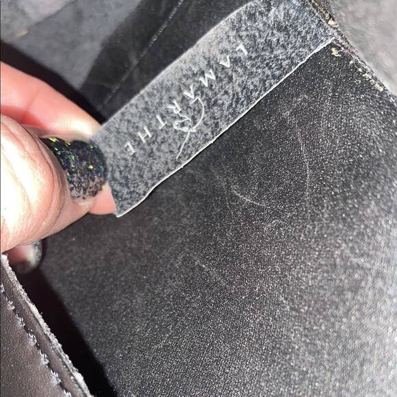 Lamarthe Paris Black Nylon and Leather Tote Bag - Picture 10 of 11